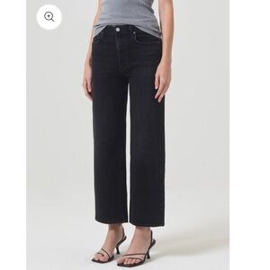 Agolde, Harper Crop, black, 24